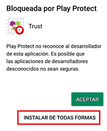 Instalar de todas formas App 