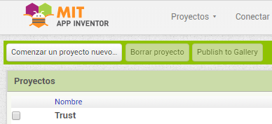 Muro de proyectos App Inventor