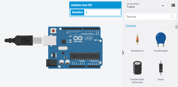 Insertar Arduino UNO Tinkercad IoT