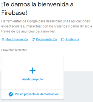Bienvenida proyectos Firebase IoT