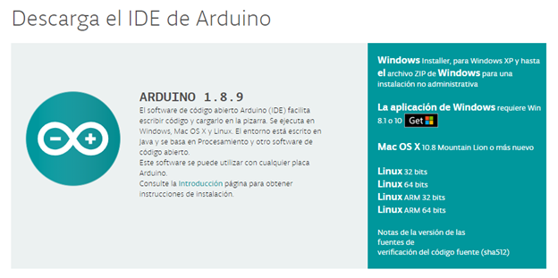 Seleccionar Sistema operativo para instalación IDE IoT