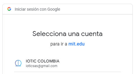 Autenticación con Gmail, inicio de sesión