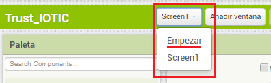 Cambio de Screen App Inventor
