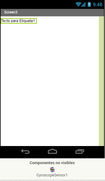 Giroscopio en visor App Inventor