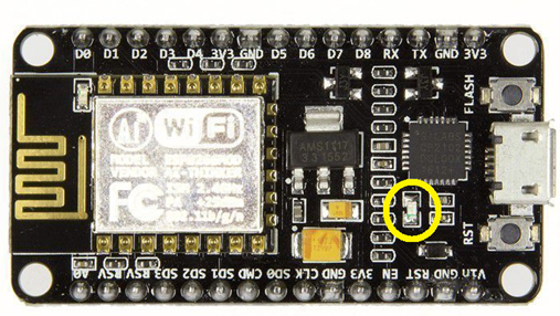 Led incluido en ESP12E IoT