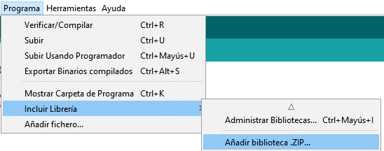 Agregar biblioteca ZIP Firebase IoT